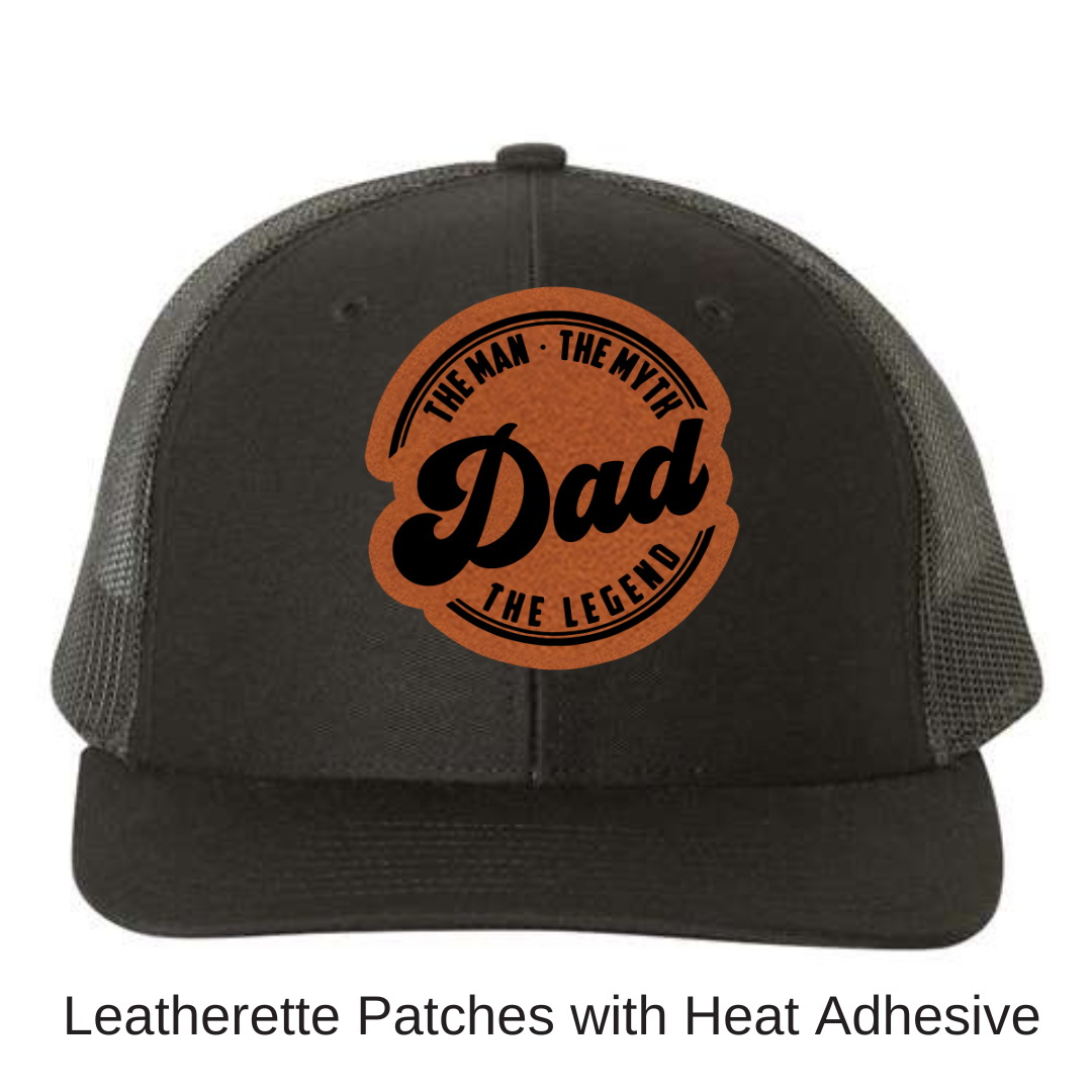 The Myth Dad Leatherette Patch with Heat Adhesive