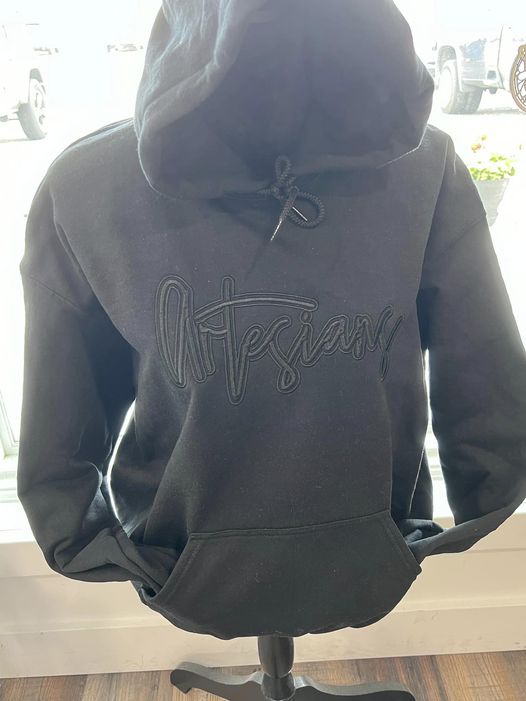 Custom Text and Outline Embroidery Hoodie