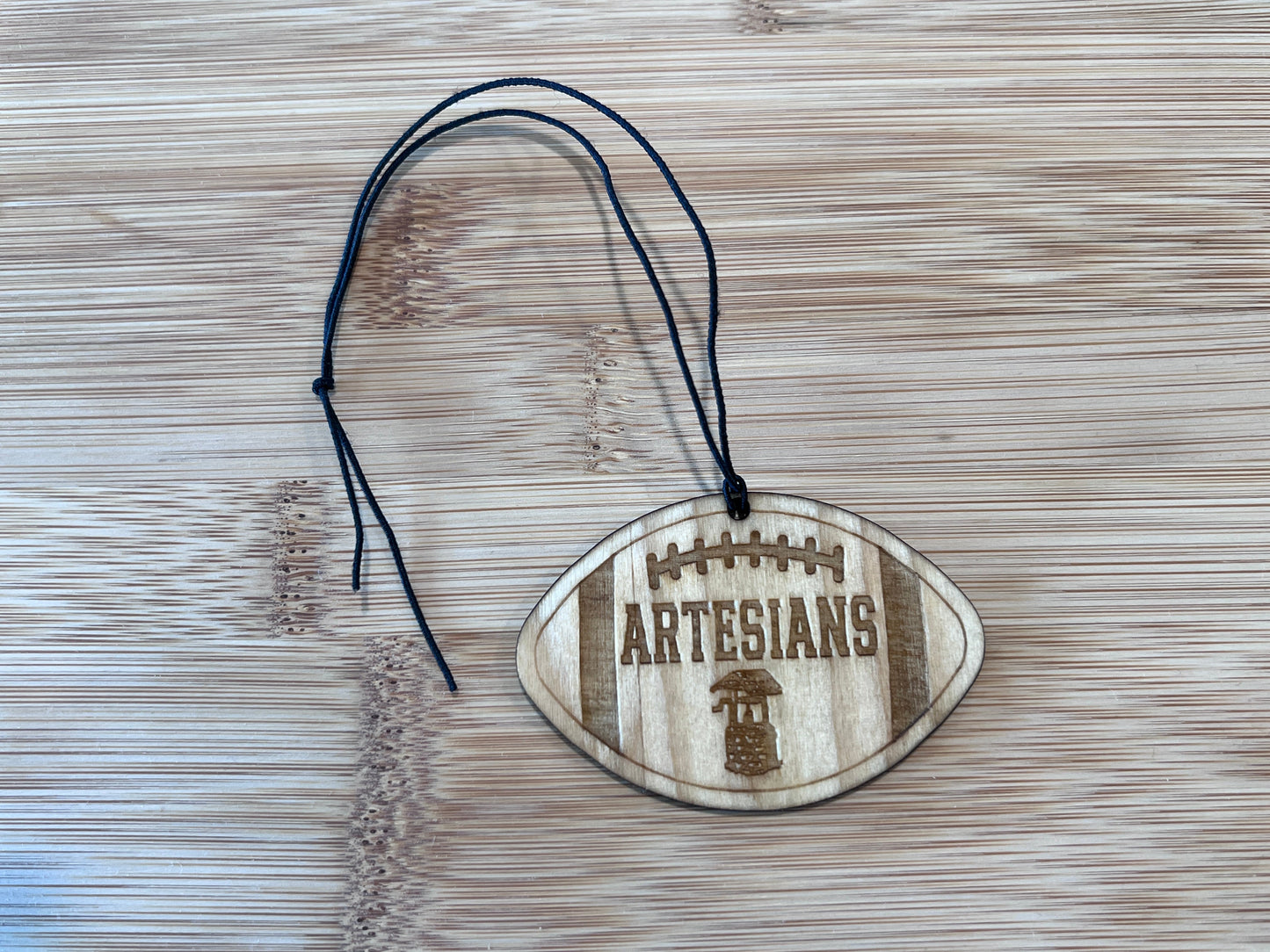 Renewable Car scent- Wooden and Laser- Football